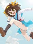  brown_hair kamoi_hayato panties running school_uniform serafuku short_hair striped striped_panties suzumiya_haruhi suzumiya_haruhi_no_yuuutsu underwear 