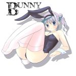  animal_ears bunnysuit double_bun hair_bun original rabbit_ears thigh-highs tsukihito 