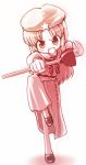  1girl female hong_meiling immaterial_and_missing_power monochrome plunger solo touhou yakepu 