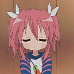  animated animated_gif closed_eyes headphones kobayakawa_yutaka lowres lucky_star mojipittan raglan_sleeves screencap 