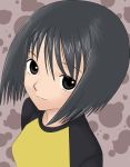  1girl black_hair bob_cut brown_eyes foreshortening nakahara_misaki nhk_ni_youkoso! raglan_sleeves short_hair solo 