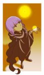  1girl braid cloak noein purple_hair solo tobi_(noein) 