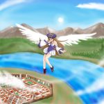  1girl atelier_(series) atelier_iris atelier_iris_eternal_mana brown_hair female gust lita_blanchimont solo wings 