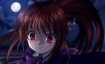  1girl bow key_(company) little_busters!! moon mutsuki_(moonknives) natsume_rin pink_bow red_eyes redhead solo 