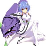  ayanami_rei blue_hair eva_01 kobayashi_chisato neon_genesis_evangelion plugsuit red_eyes short_hair 