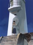  1girl highres lighthouse sky solo takamichi 