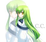  1girl c.c. character_name code_geass eko female green_hair looking_back solo yellow_eyes zoom_layer 