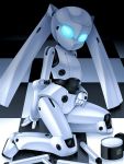  blue_eyes checkered checkered_floor drossel_von_flugel fireball fireball_(series) noise robot robot_girl robot_joints twintails 