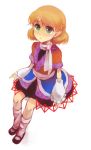  blonde_hair detached_sleeves from_above green_eyes mizuhashi_parsee pointy_ears riinu_(ir-n) short_hair sitting solo touhou 