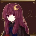  hat heart heart_of_string kame lowres patchouli_knowledge purple_eyes purple_hair solo touhou violet_eyes 