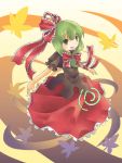  bad_id green_eyes green_hair hair_ribbon kagiyama_hina long_skirt ribbon skirt touhou 