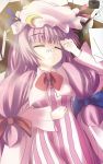  bespectacled book braid crescent feathers glasses hat ink long_hair patchouli_knowledge purple_hair sleeping solo touhou 