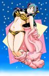  bikini eyeshadow horns lum oni shouzu_choukou swimsuit tiger_print undressing urusei_yatsura 