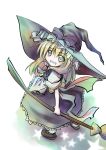  aozora_market blonde_hair broom female hat kirisame_marisa touhou witch witch_hat yellow_eyes 