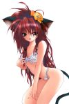  animal_ears bikini cat_ears cat_tail odagiri_sakura redhead swimsuit tail 