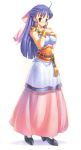  1girl blue_hair bow breasts dragon_quest dragon_quest_v dress flora half_updo large_breasts pink_bow solo uchiu_kazuma 