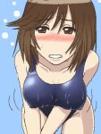  awa blush breasts competition_swimsuit huge_breasts kenkou_zenrakei_suieibu_umishou lowres oekaki one-piece_swimsuit shizuoka_mirei swimsuit 