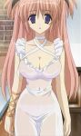  breasts cleavage goshuushou-sama_ninomiya-kun large_breasts panties ribbon screencap see-through tsukimura_mayu underwear wet 