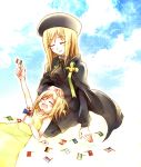  2girls ^_^ american_flag arm_support ascot beret blonde_hair brazilian_flag canadian_flag capelet closed_eyes dual_persona flag german_flag happy hat higurashi_no_naku_koro_ni icelandic_flag israeli_flag italian_flag japanese_flag lap_pillow long_hair lying multiple_girls peaceful ribbon russian_flag short_hair sitting smile suzushiro_kurumi swedish_flag takano_miyo tanashi_miyoko time_paradox turkish_flag younger 