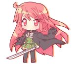  1girl alastor_(shakugan_no_shana) chibi jewelry mirai_(sugar) pendant redhead shakugan_no_shana shana sword thigh-highs weapon 