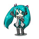  1girl animated animated_gif aqua_hair dancing hatsune_miku long_hair lowres solo thigh-highs twintails very_long_hair vocaloid 