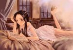  blood_alone lingerie misaki_minato nightgown reading underwear vampire 