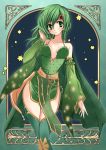  1girl breasts cleavage detached_sleeves female final_fantasy final_fantasy_iv green_eyes green_hair hair_ornament legs rydia solo thigh-highs thighs yukiwo 