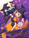  00s 2007 3girls :o @_@ back blue_eyes blue_hair blush boots broom broom_riding brown_hair chako_(mujin_wakusei_survive) cover dated doujinshi flying furry glasses glowing green_eyes halloween happy hat high_heels jack-o&#039;-lantern keychain knee_boots kuroo_(project_apricot) long_hair looking_back luna_(mujin_wakusei_survive) madhouse mary_janes menori menori_visconti moon mujin_wakusei_survive multiple_girls open_mouth orange_hair pantyhose pumpkin purple_legwear red_eyes scared sharla shoes short_hair sidesaddle sitting smile star trick_or_treat wavy_hair wind witch witch_hat 