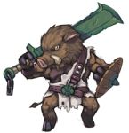  boar furry maruta_kentarou shield sword weapon 