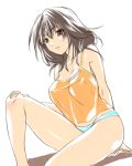  breasts camisole grey_hair hairu large_breasts sketch 