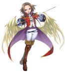 1girl andil angel chikugen_shiina glasses shinrabanshou solo sword thigh-highs weapon wings 