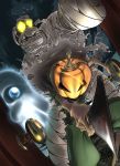  ghost halloween highres jack-o&#039;-lantern knife mummy no_humans pumpkin terazo 
