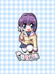  1girl card chibi clannad fujibayashi_ryou holding holding_card playing_card solo thigh-highs watsuki_ayamo 