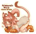  animal_ears aoneko cat_ears cat_tail dress mittens original pink_hair short_hair tail 