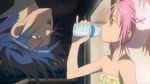  animated animated_gif hinamori_amu lowres milk pink_hair pinky_out screencap shugo_chara! spit_take spitting tsukiyomi_ikuto 