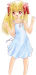  dress hair_ribbon pita_ten ribbon sundress uematsu_koboshi 