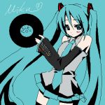  1girl aqua_hair hatsune_miku long_hair lowres oekaki solo thigh-highs twintails very_long_hair vocaloid yusya 