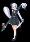  1girl female hitodama katana konpaku_youmu konpaku_youmu_(ghost) solo sword touhou voijack weapon 