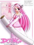  ahoge cigarette cigarette-tan hairband long_skirt nagase_takeshi personification pink_eyes pink_hair product_girl skirt 
