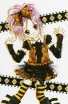  elbow_gloves fishnets gloves gothic gothic_lolita hinamori_amu legwear lolita_fashion peach-pit pink_hair ribbon scan shugo_chara! skirt thigh-highs 