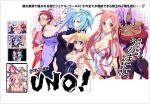  00s 2boys 6+girls amaha_masane blue_hair blush breast_envy breasts cleavage dragonaut erect_nipples garnet_mclane green_eyes huge_breasts jacqueline_baumgold katase_shima light_blue_hair long_hair machina midriff multiple_boys multiple_girls pink_hair purple_hair red_eyes short_hair souya_akira toa uchuu_no_stellvia uno_makoto widow widow_(dragonaut) witchblade 