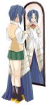  ciel cosplay glasses mirror school_uniform serafuku tsukihime 