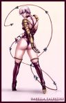  00s 1girl 2003 ass character_name isabella_valentine solo soul_calibur soulcalibur_i sword thigh-highs weapon whip whip_sword 