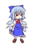  1girl bow cappccino chibi cirno female solo the_embodiment_of_scarlet_devil touhou 