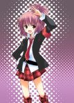  akane_souichi hinamori_amu leg_warmers pink_hair school_uniform serafuku shugo_chara! 
