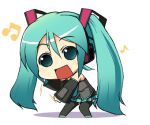  1girl animated animated_gif aqua_hair chibi dancing hatsune_miku long_hair lowres solo the_monkey thigh-highs twintails very_long_hair vocaloid 