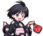  antenna_hair black_hair blue_eyes idolmaster japanese_clothes kikuchi_makoto kimono nekopuchi yukata 