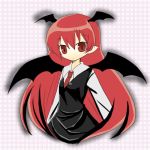  1girl bad_id bat_wings female head_wings koakuma long_hair lowres pointy_ears solo the_embodiment_of_scarlet_devil touhou wings yuzuki_(artist) yuzuki_(yuduame) 