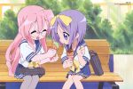  food hiiragi_tsukasa ice_cream lucky_star school_uniform serafuku takara_miyuki tongue yamada_naoko 