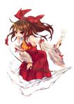  female hakurei_reimu japanese_clothes miko ribbon touhou 